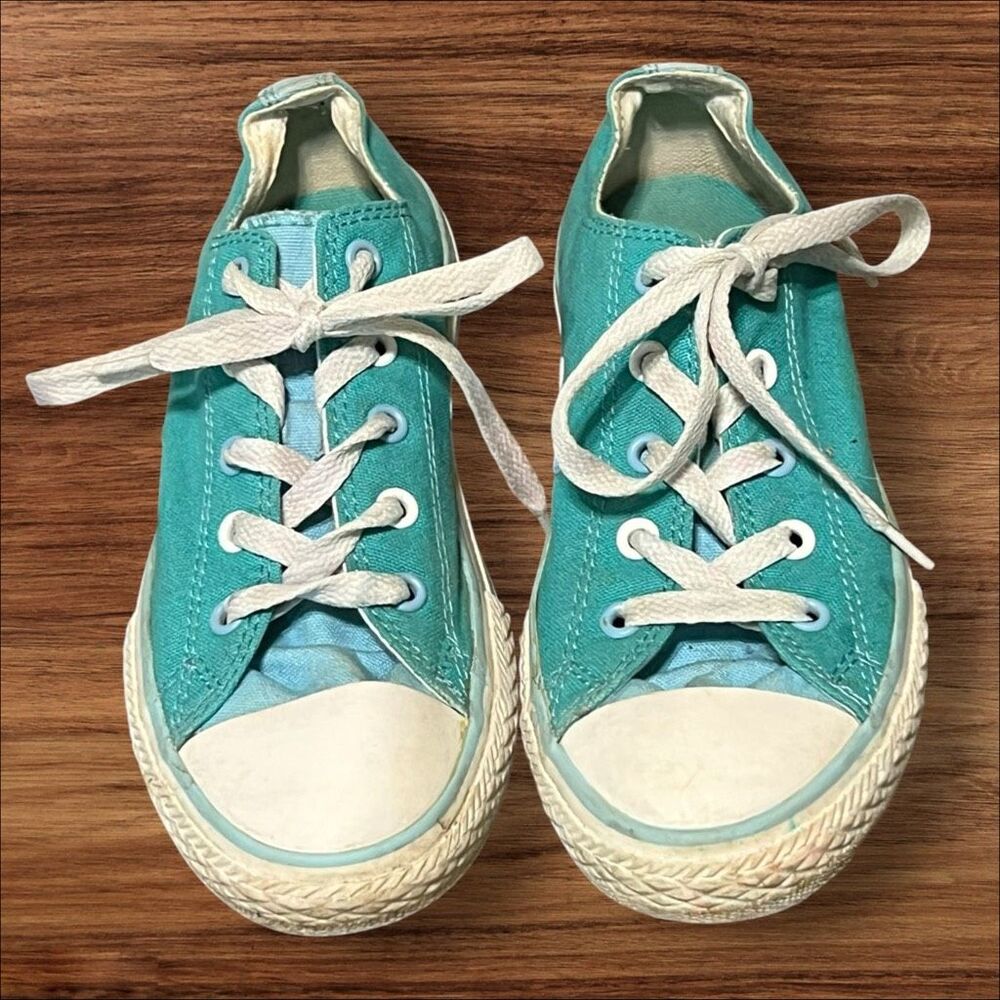 Converse Chuck Taylor All Star Aqua Double Tongue Low Top Kids Size 3